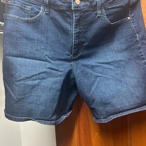 Riders by Lee Women's Dark Blue Jean Mid rise Shorts